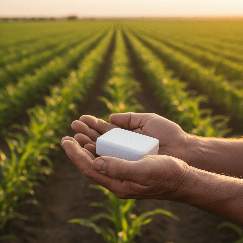 PhotoNIR sendo usado para análise de grãos no campo